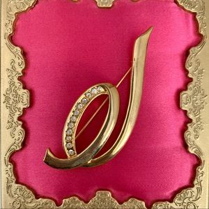 Fancy abstract vintage swoop brooch, EUC